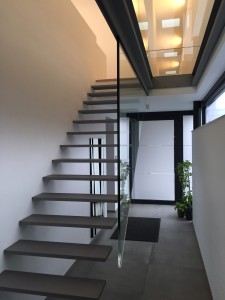 escalier métal liège